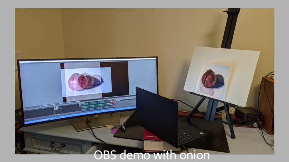 Camera lucida setup demonstration